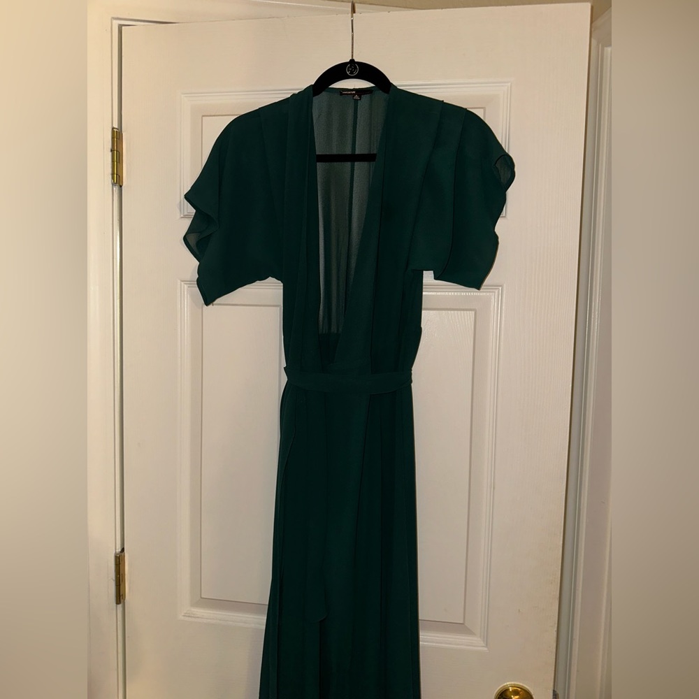 Green Wrap Maxi Dress